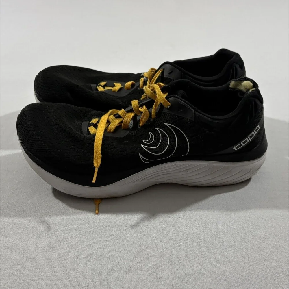 Topo Athletic Atmos Shoes Mens Wide Black White Road Running Sneakers Sz 12